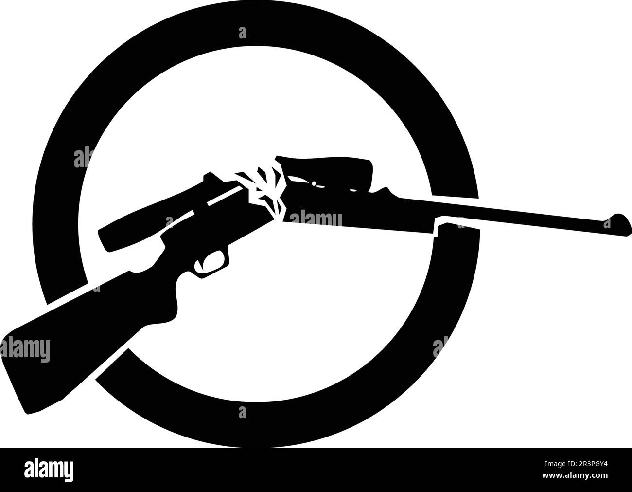 Arme logo et vecteur design armée danger noir Illustration de Vecteur