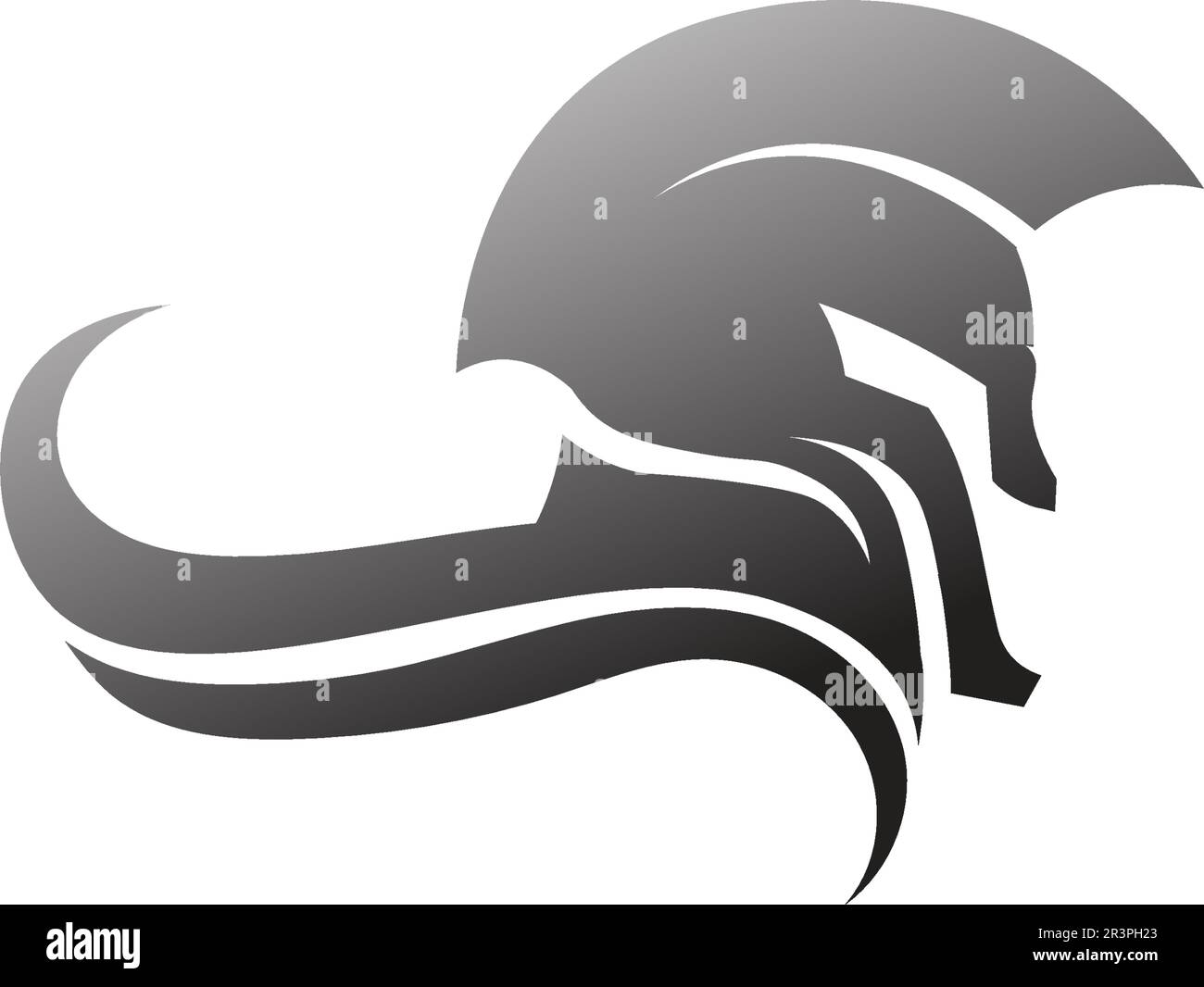 casque et tête à motif vectoriel et logo spartan Illustration de Vecteur