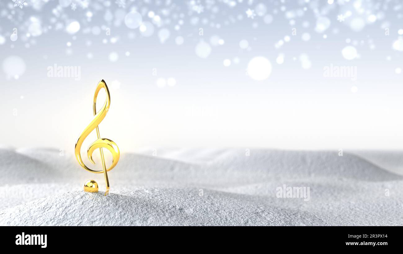 Cale de randonnée dorée dans la neige Banque D'Images