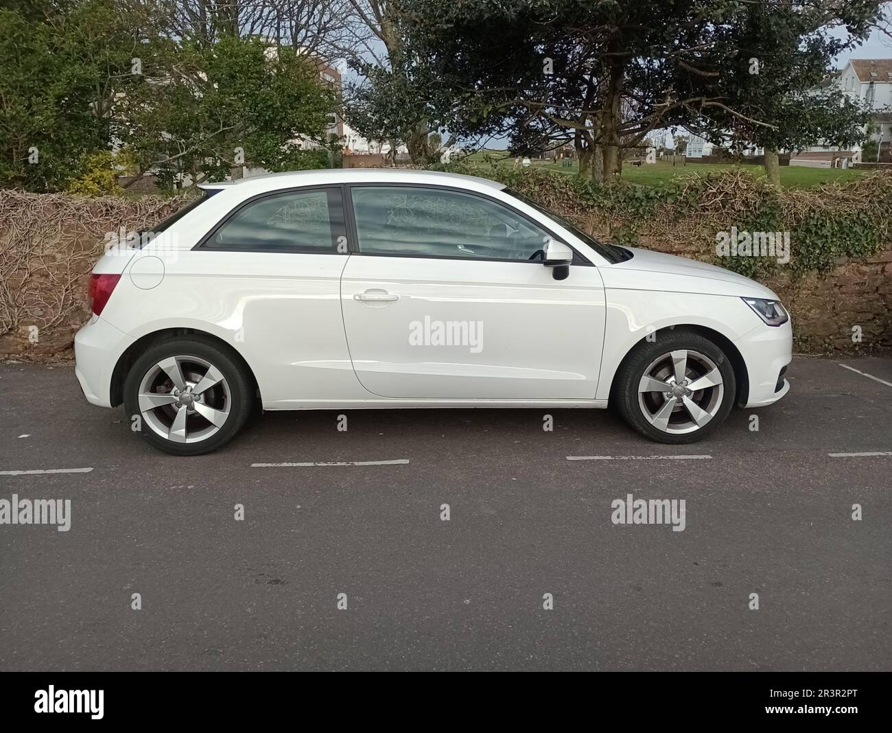 Une Audi A1 2015 garée à Paignton, Devon, Angleterre, Royaume-Uni. Banque D'Images