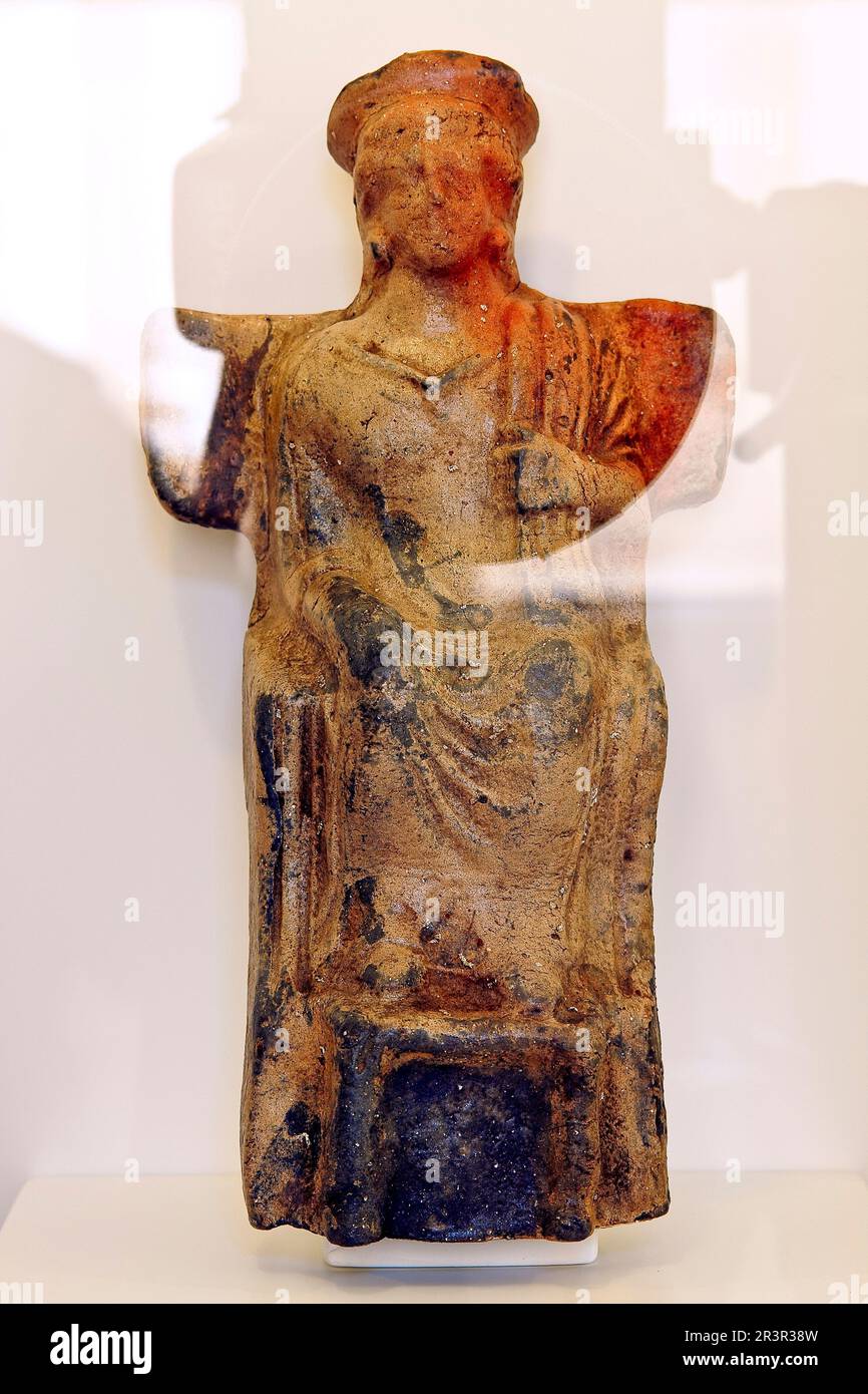 Diosa Astarte (Tánit), contrada en el enbarcadero de Calescoves.Museo de Menorca. Maó.Baleares.España. Banque D'Images