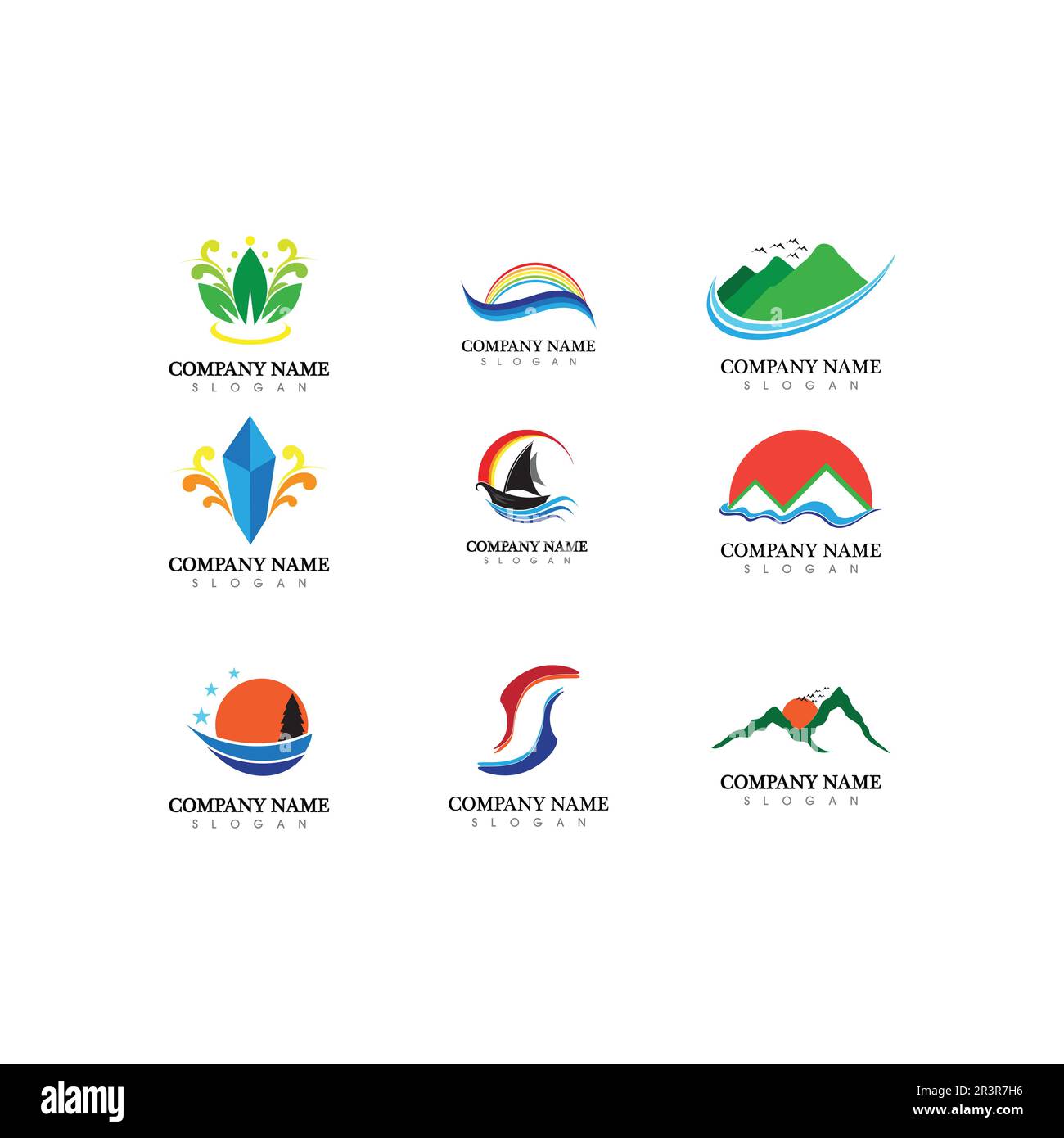 L'icône de montagne modèle logo Vector illustration design Illustration de Vecteur