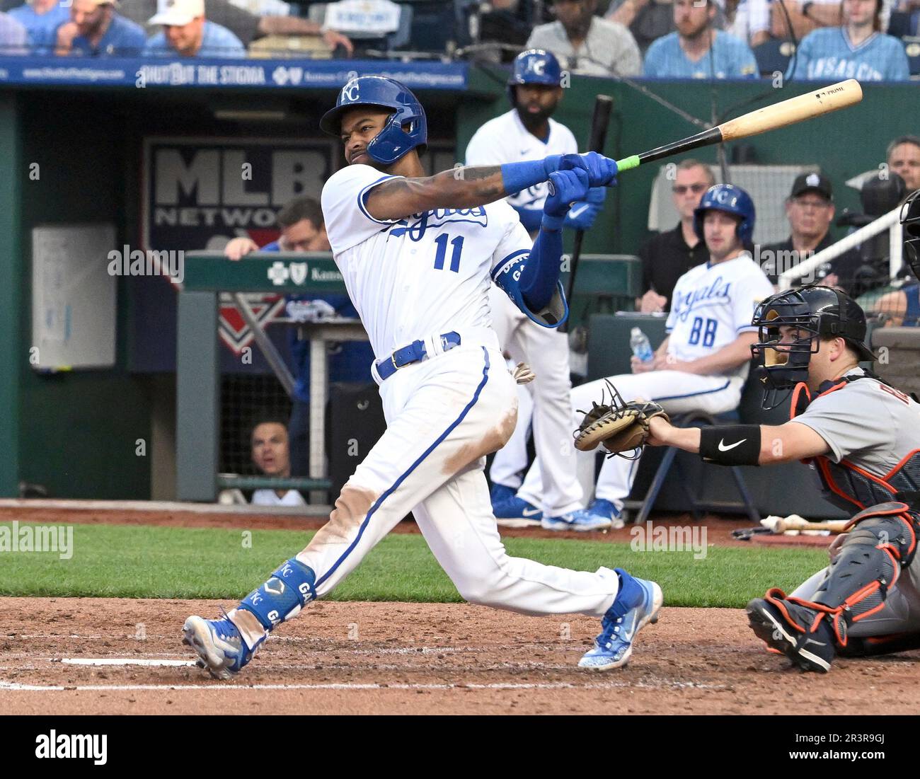 KANSAS CITY, MO - MAY 23: Kansas City Royals third baseman Maikel ...