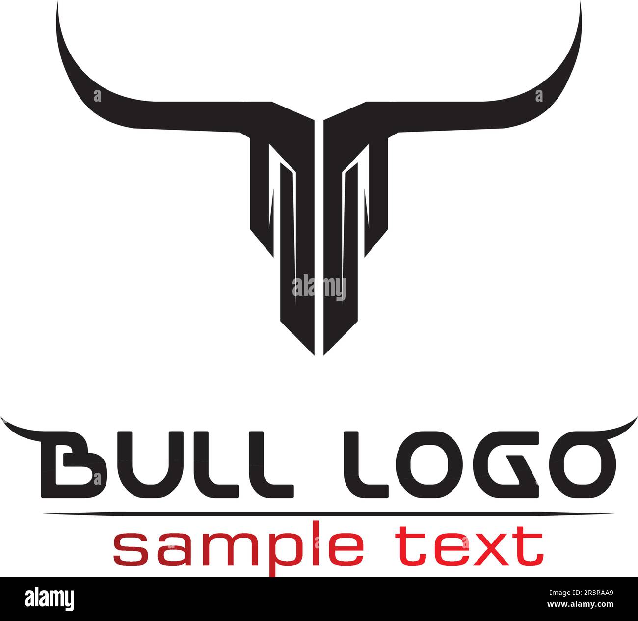 Bull horn et symboles logo template icônes app Illustration de Vecteur