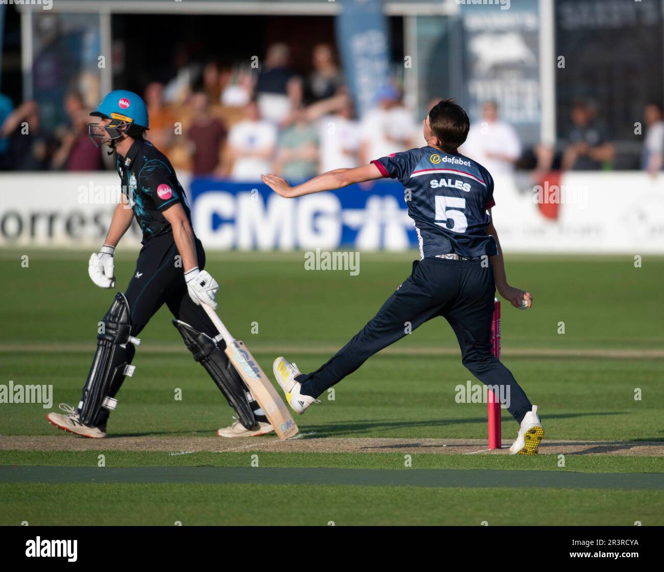 Northampton 24 mai :James ventes de Northamptonshire pendant le match de Blast Vitality T20 entre les Steelbacks de Northamptonshire et les rapides de Worcestershire au terrain du comté Northampton Angleterre . Banque D'Images