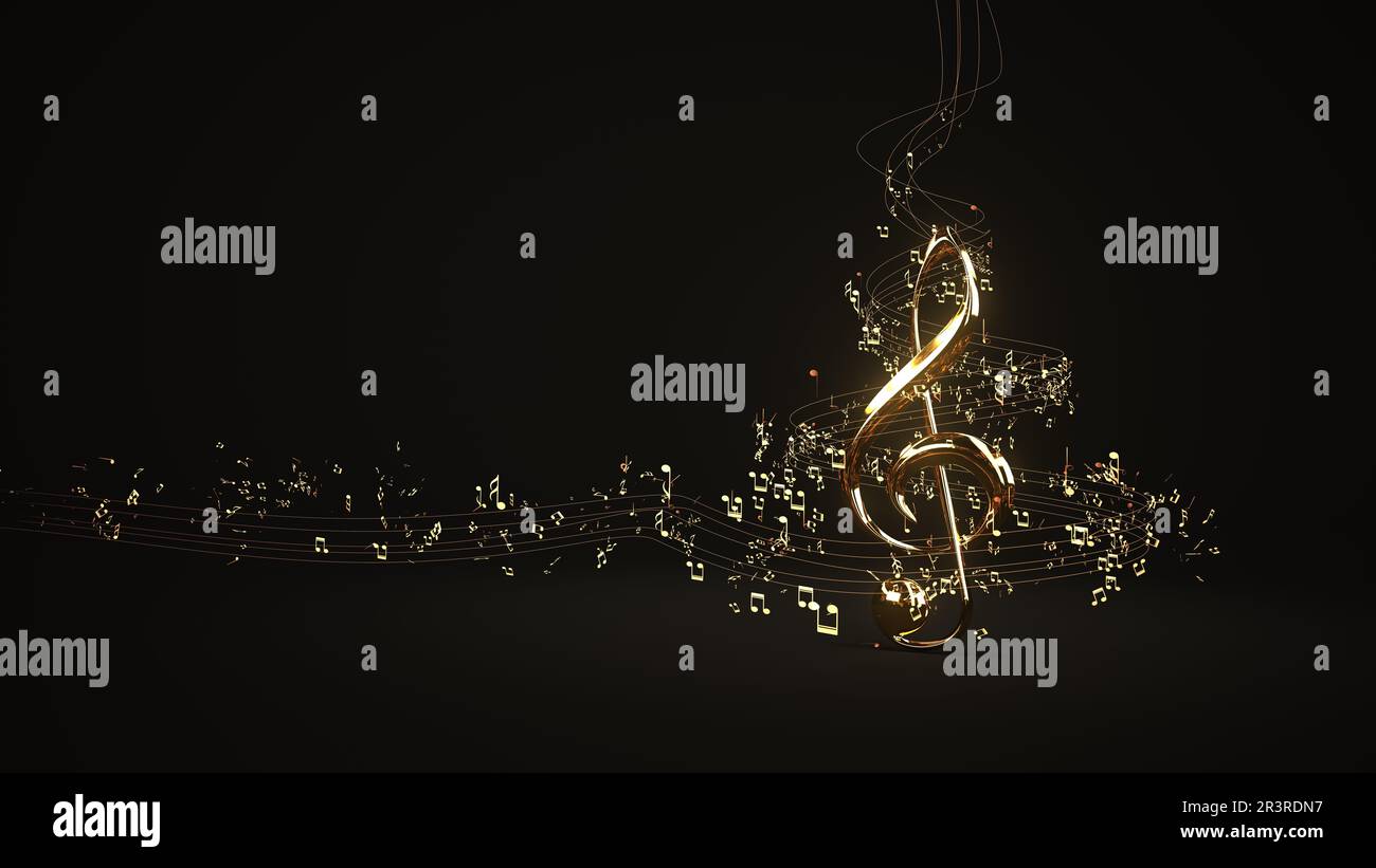 GClef doré Banque D'Images