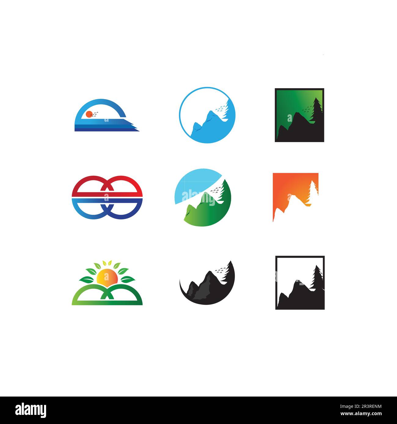 L'icône de montagne modèle logo Vector illustration design Illustration de Vecteur