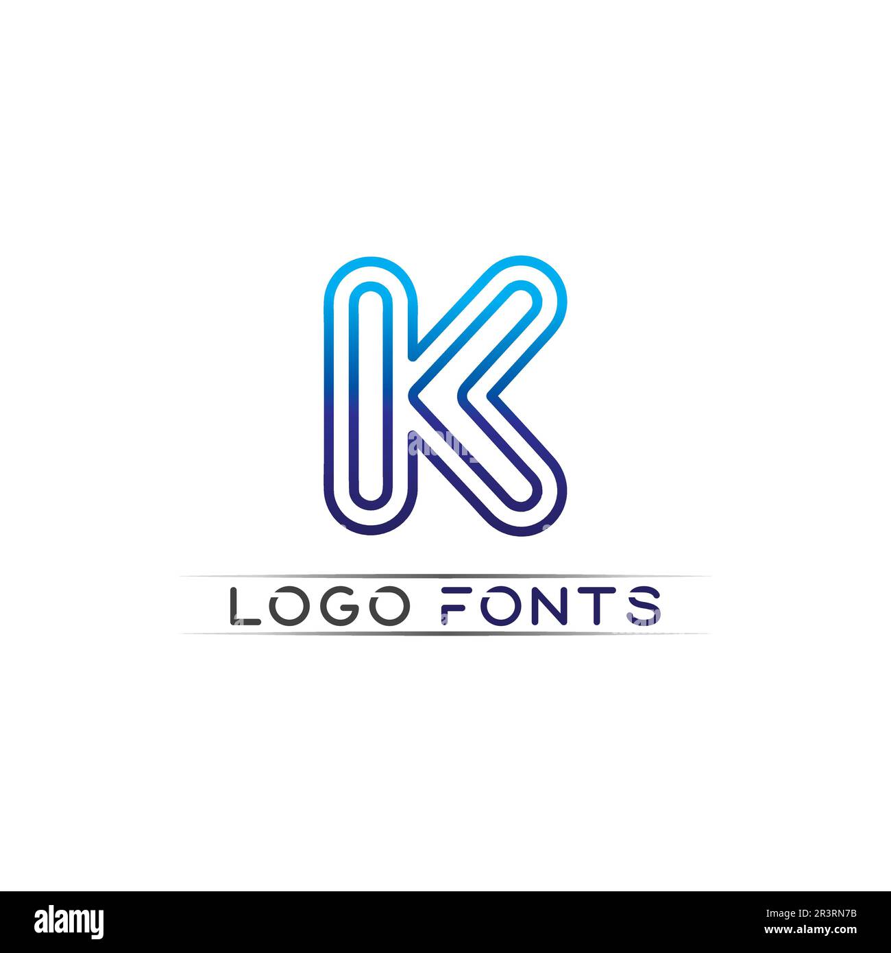 K logo design K lettre font concept Business logo Vector et design entreprise initiale Illustration de Vecteur