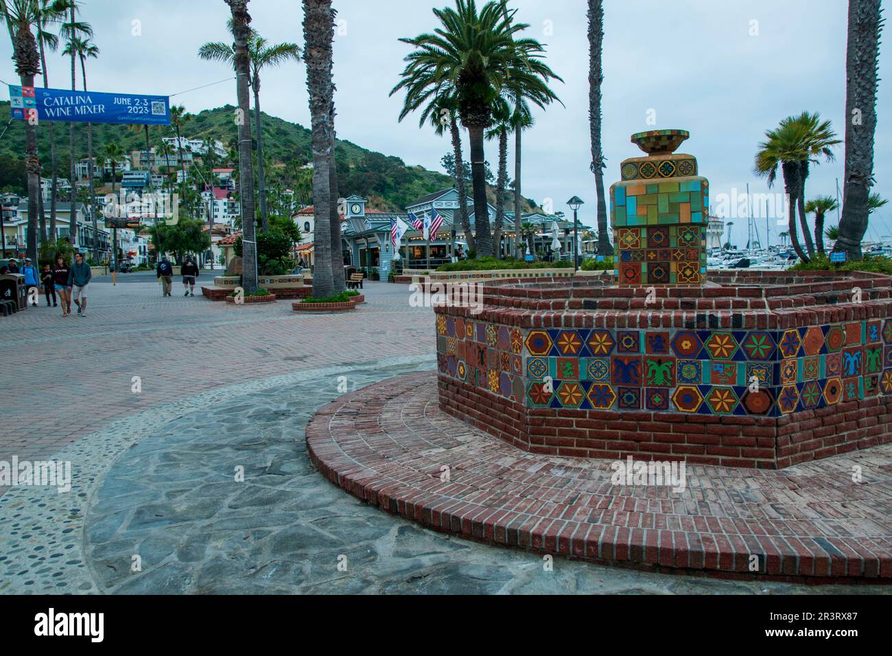 La ville d'Avalon est le principal centre de population de l'île de Catalina, CA, USA. Banque D'Images