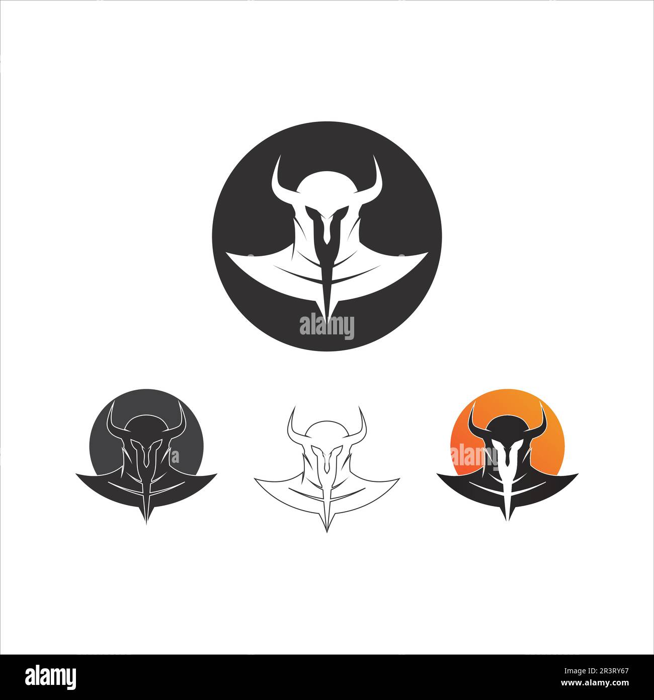 Logo casque Spartan design icône vecteur modèle Illustration de Vecteur