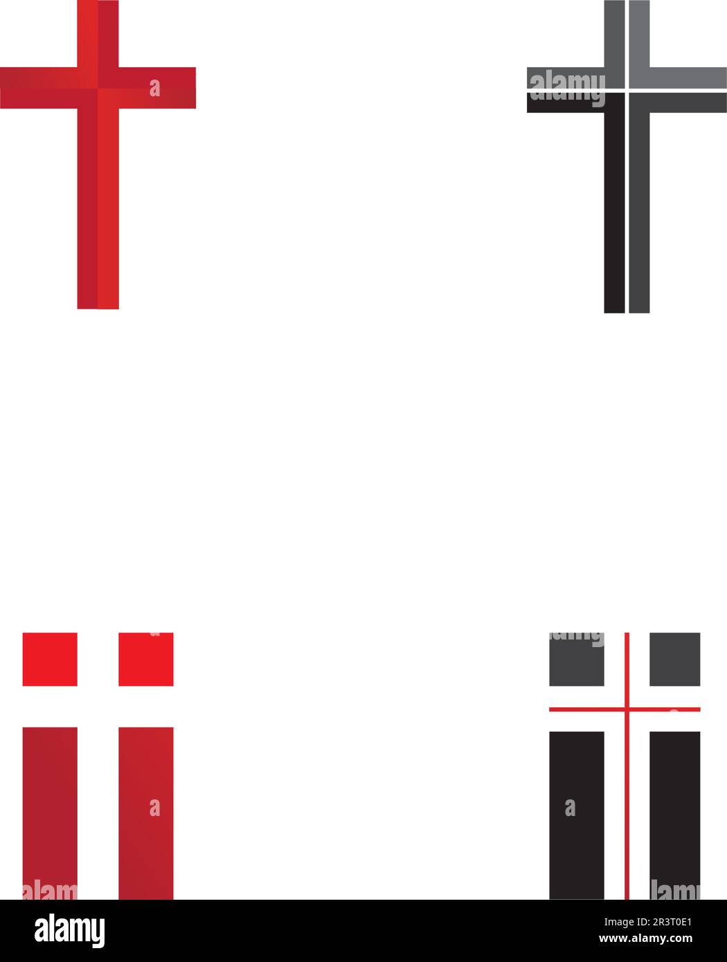 Croix et christ logo et vecteur Illustration de Vecteur