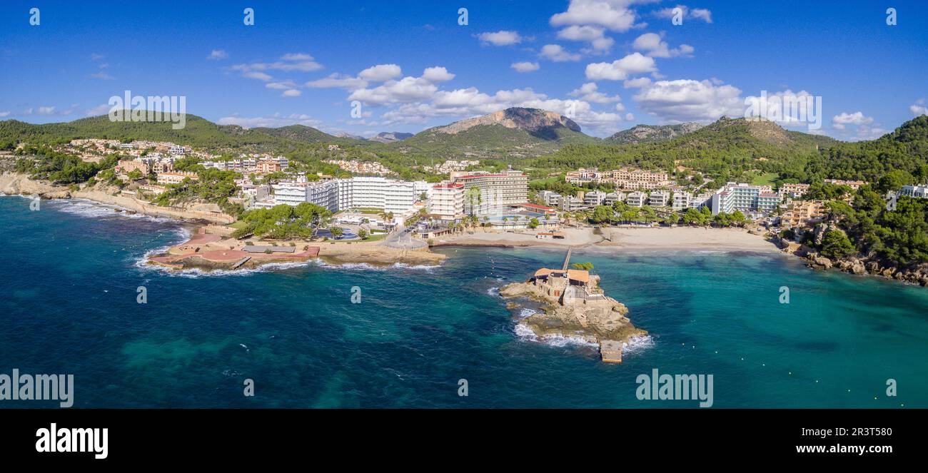 Camp de Mar , municipio de Andrach, Majorque, Iles Baléares, Espagne. Banque D'Images