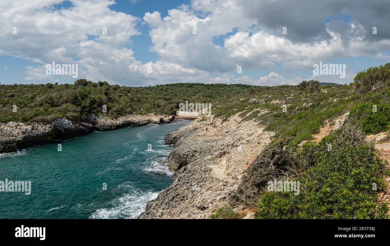 Cala Pilota, Manacor, Majorque, Iles Baléares, Espagne. Banque D'Images