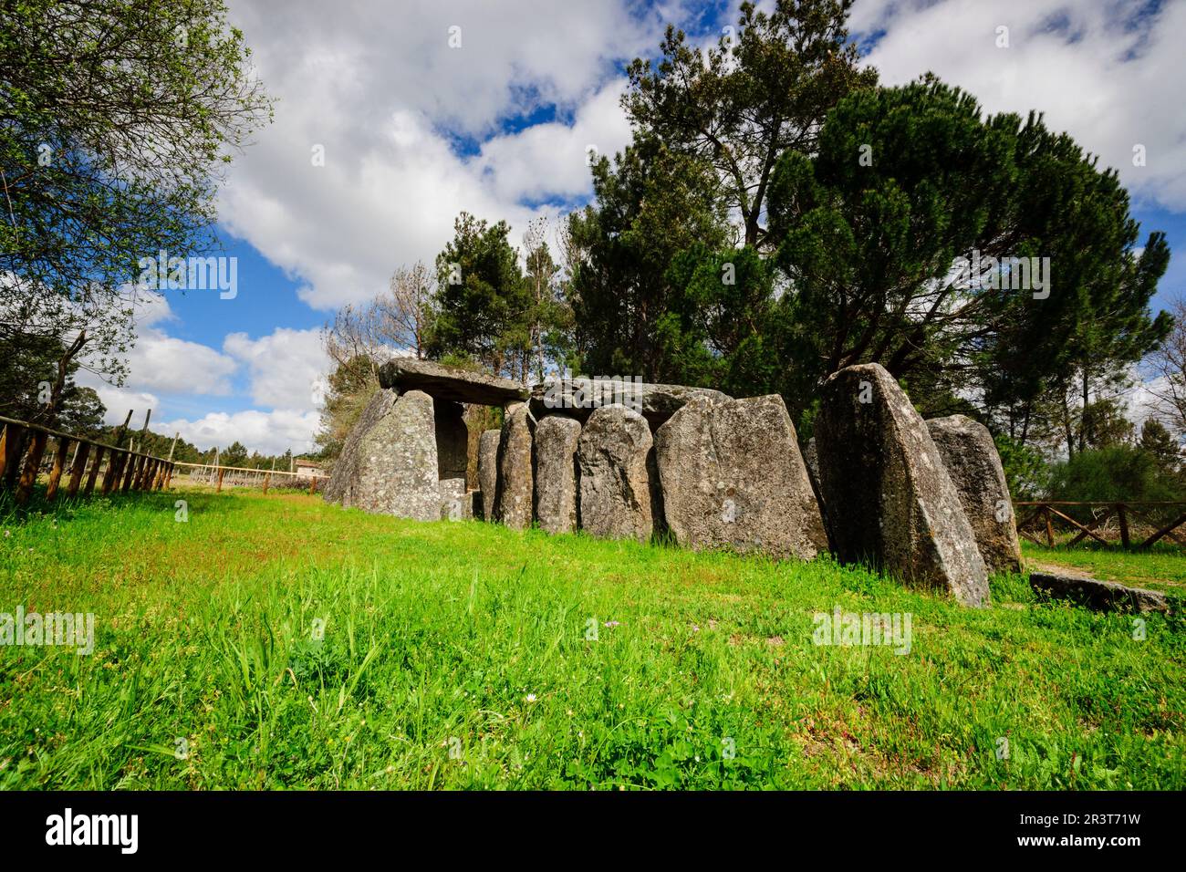 Dolmen de Cunha Baixa, entre 3000 y 2500 aC, Beira Baixa, le Portugal, l'europa. Banque D'Images