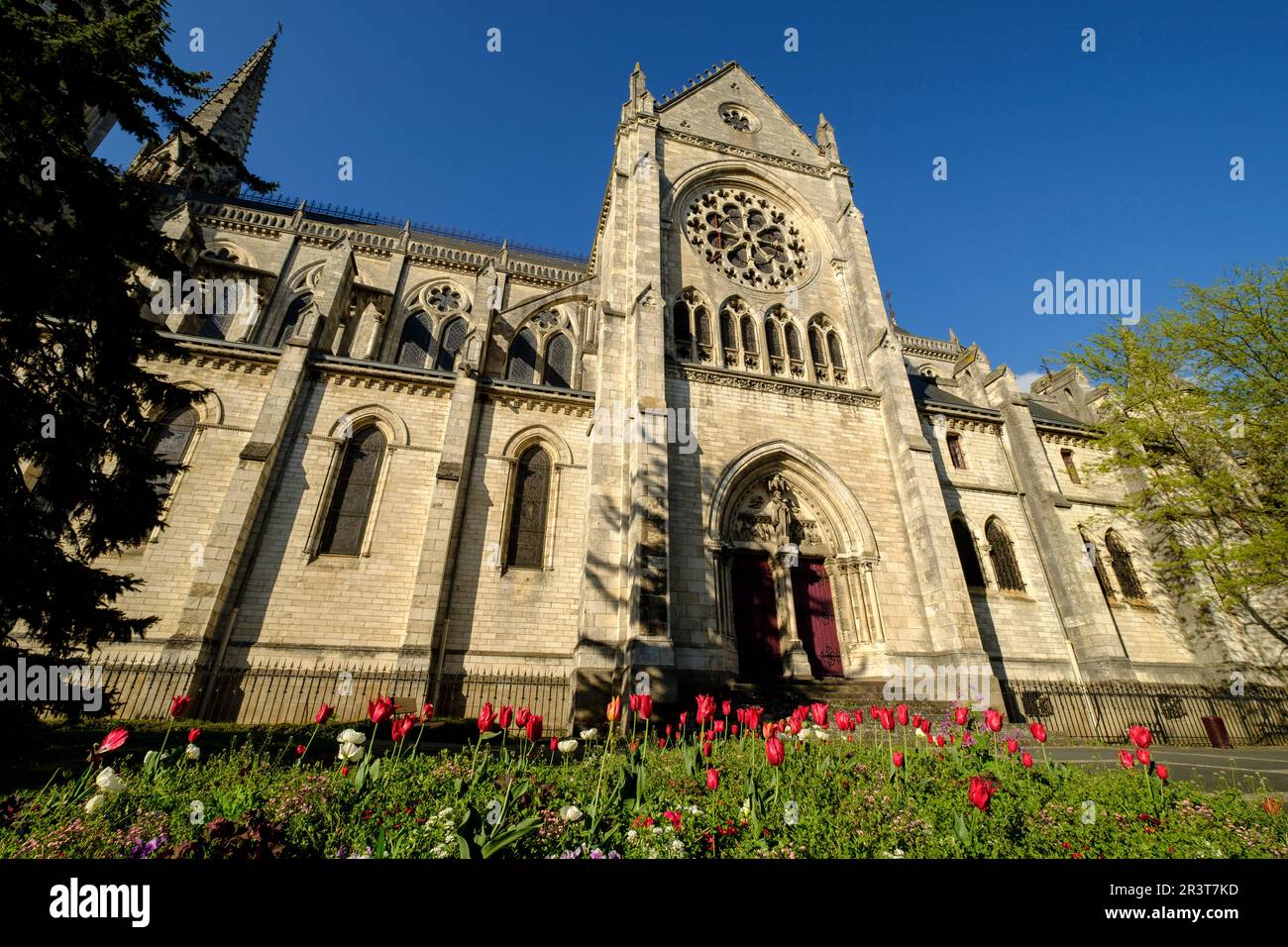 Eglise de Saint André, neogotico, siglo XIX, Châteauroux , france,europe de l'Ouest. Banque D'Images