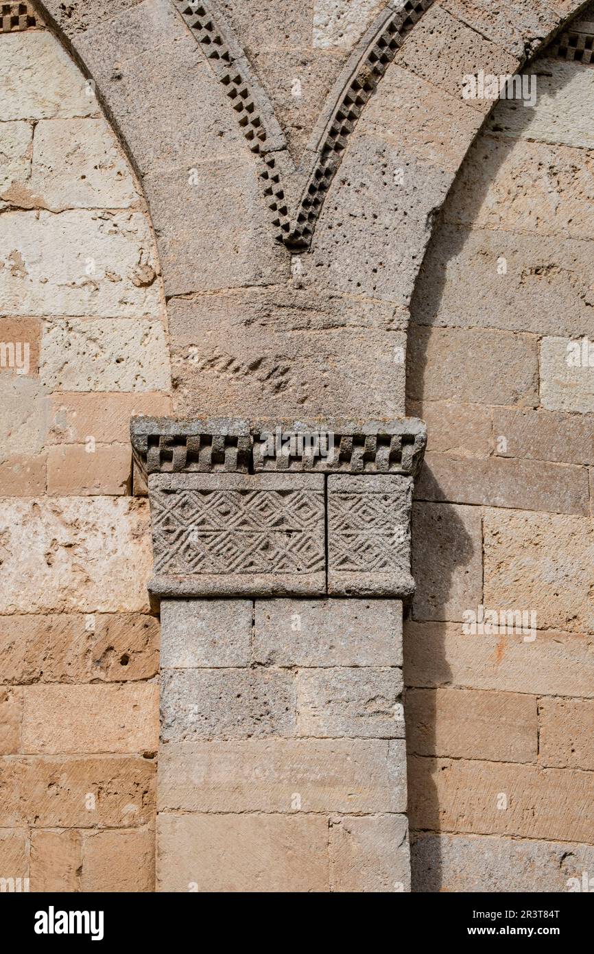 Hermitage de Nuestra Señora del Valle, temple ogival roman d'influence byzantine, XIIe siècle, Burgos, Espagne. Banque D'Images