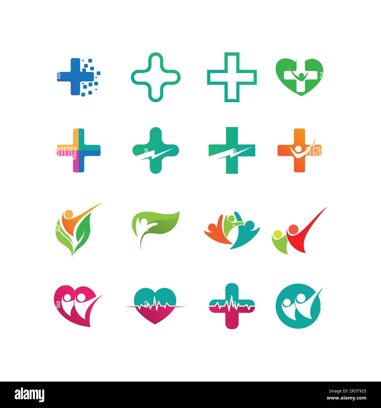 Logo Human Care et logo de personnage signe illustration conception vectorielle Illustration de Vecteur