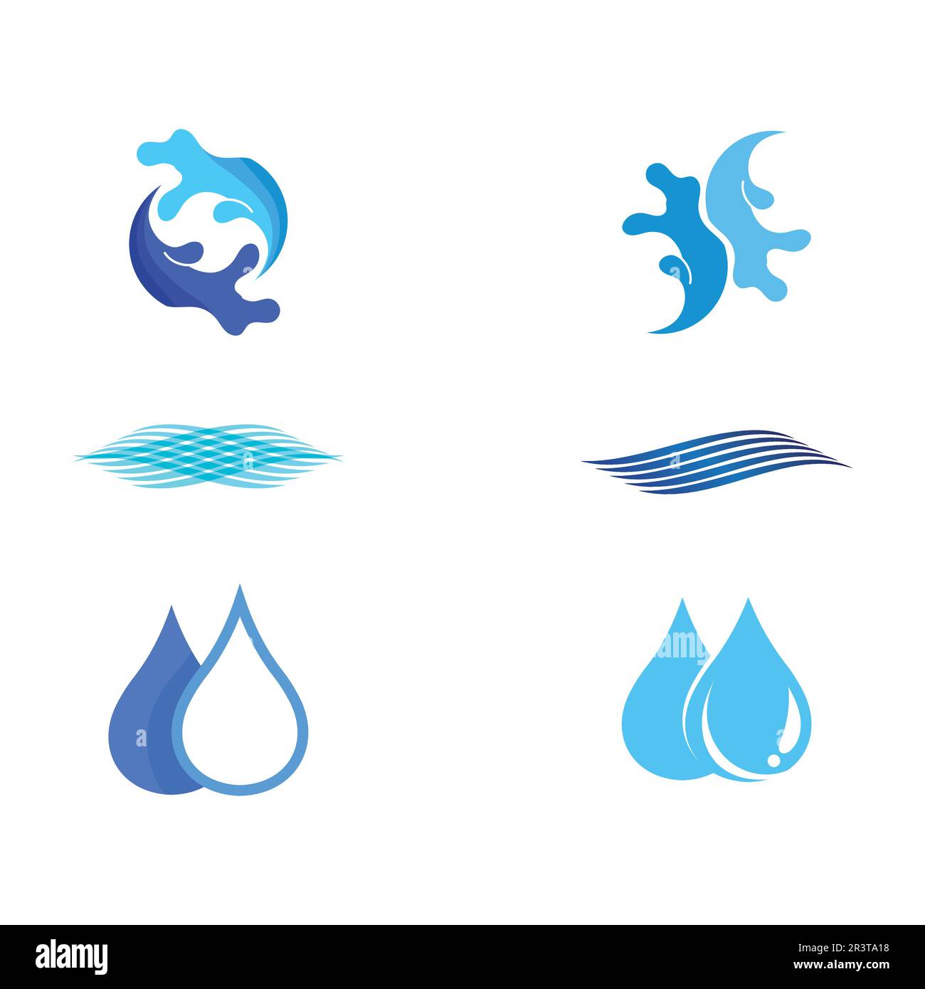 modèle de conception du logo vague d'eau Illustration de Vecteur