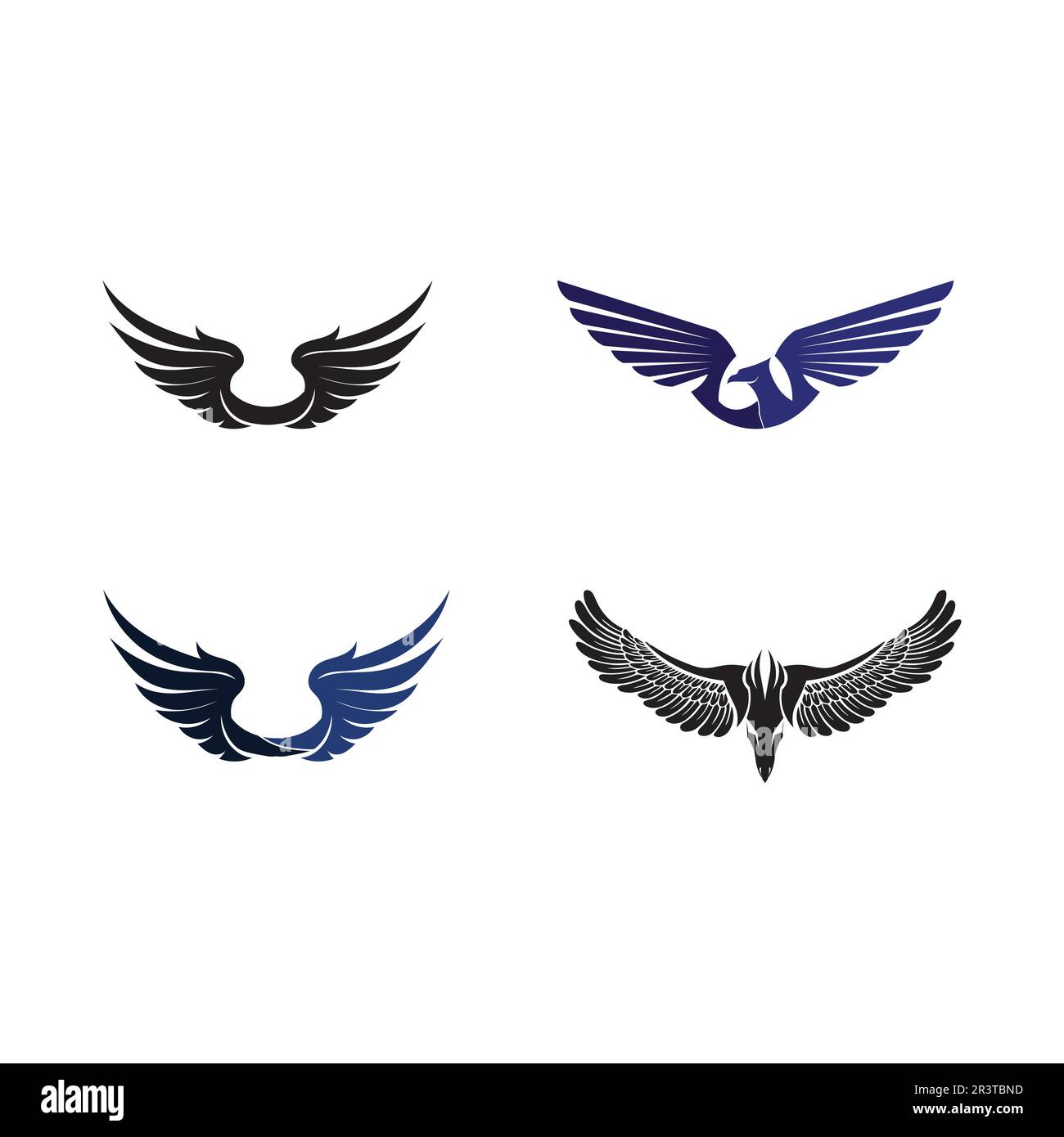 Icône de scénario de modèle de logo Falcon Eagle Bird Illustration de Vecteur