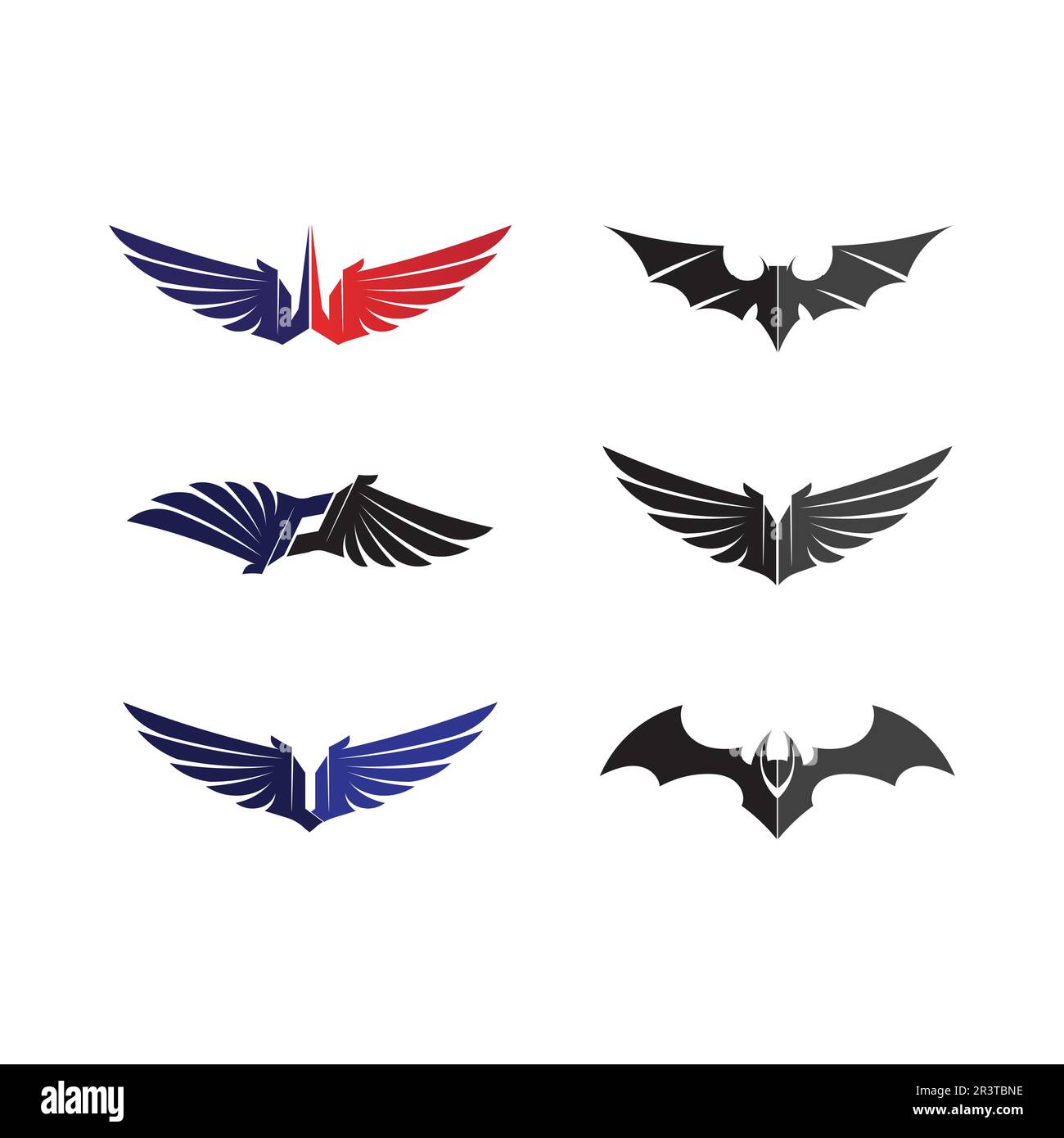 Icône de scénario de modèle de logo Falcon Eagle Bird Illustration de Vecteur