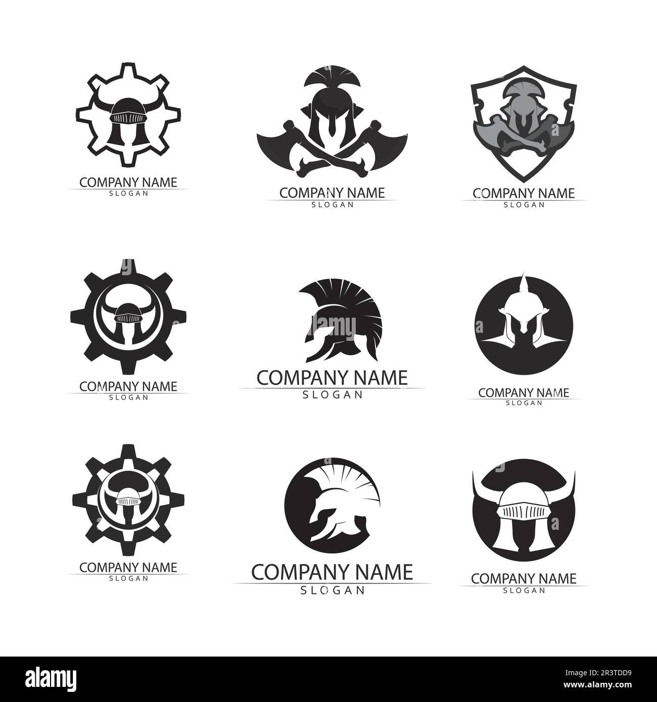 l'icône du logo spartan crée un vecteur Illustration de Vecteur