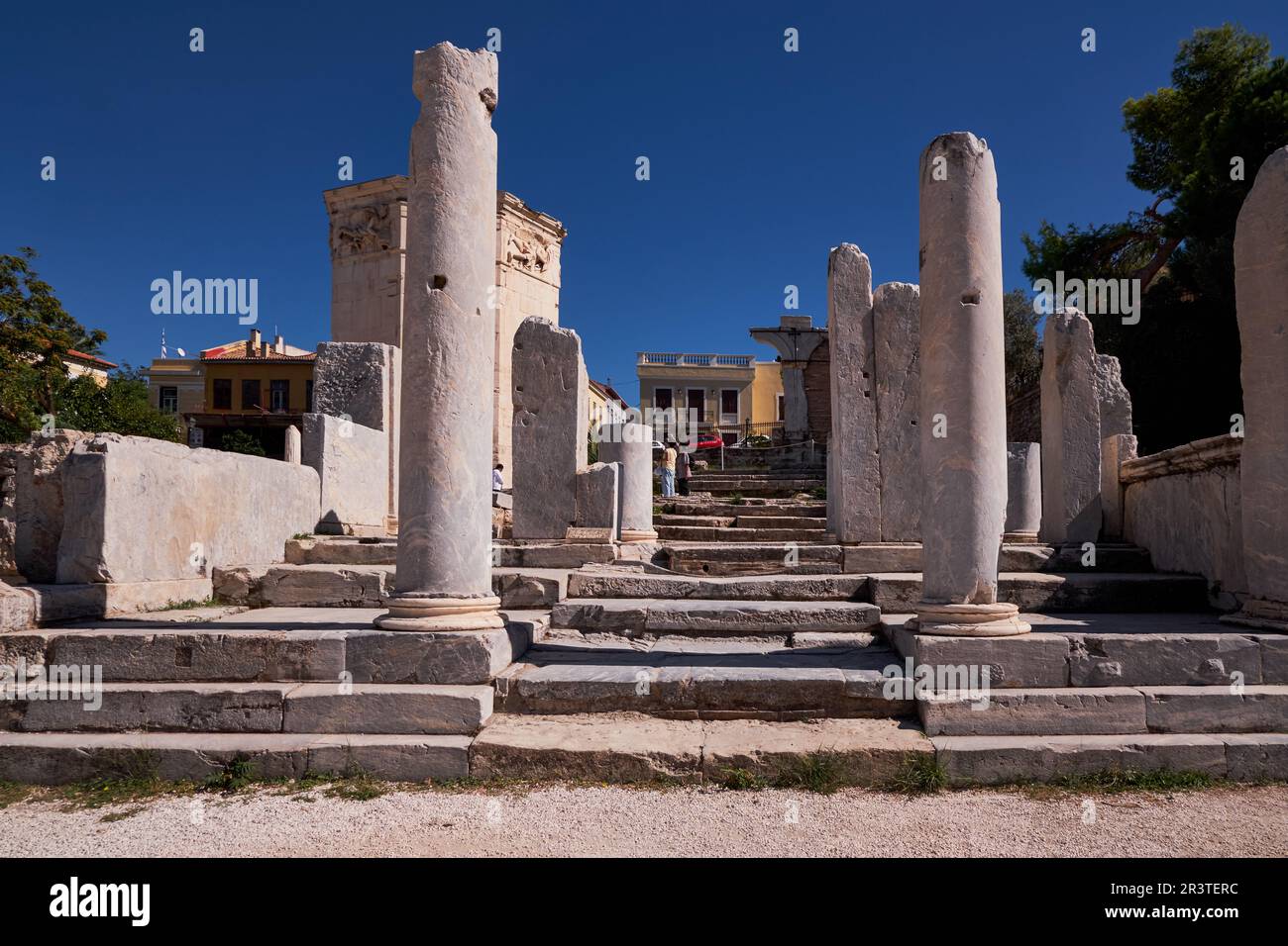 Les ruines de l'agora romaine - Athènes, Grèce Banque D'Images