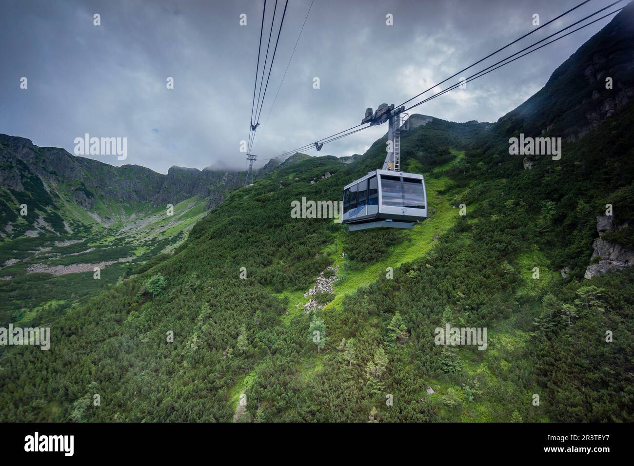 Funiculaire de Kuznice a Kasprowy Wierch Banque D'Images