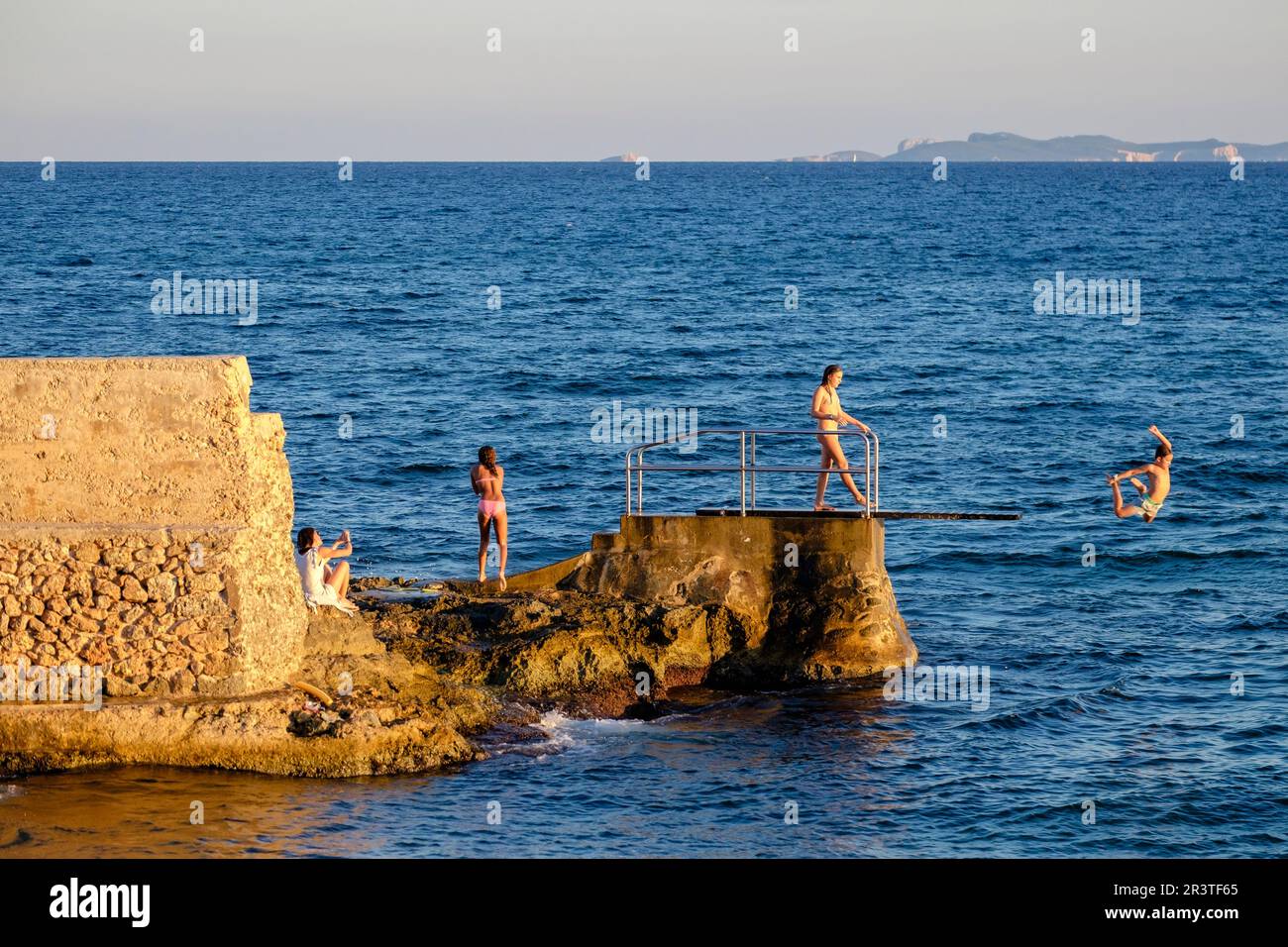 Trampolin del embarcadero Banque D'Images