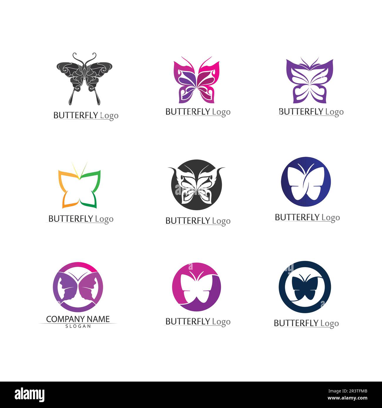 Papillon Beauté conception icône vecteur Illustration de Vecteur