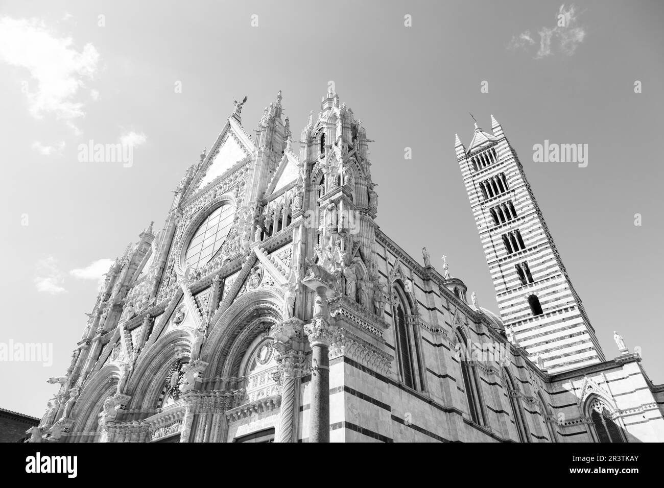 Sienne, Toscane, Italie. L'église principale de la vieille ville Banque D'Images