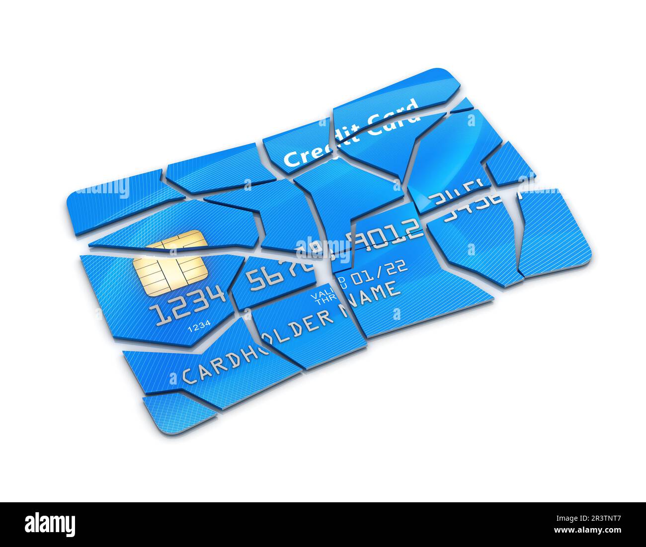 Carte de crédit cassée Banque D'Images