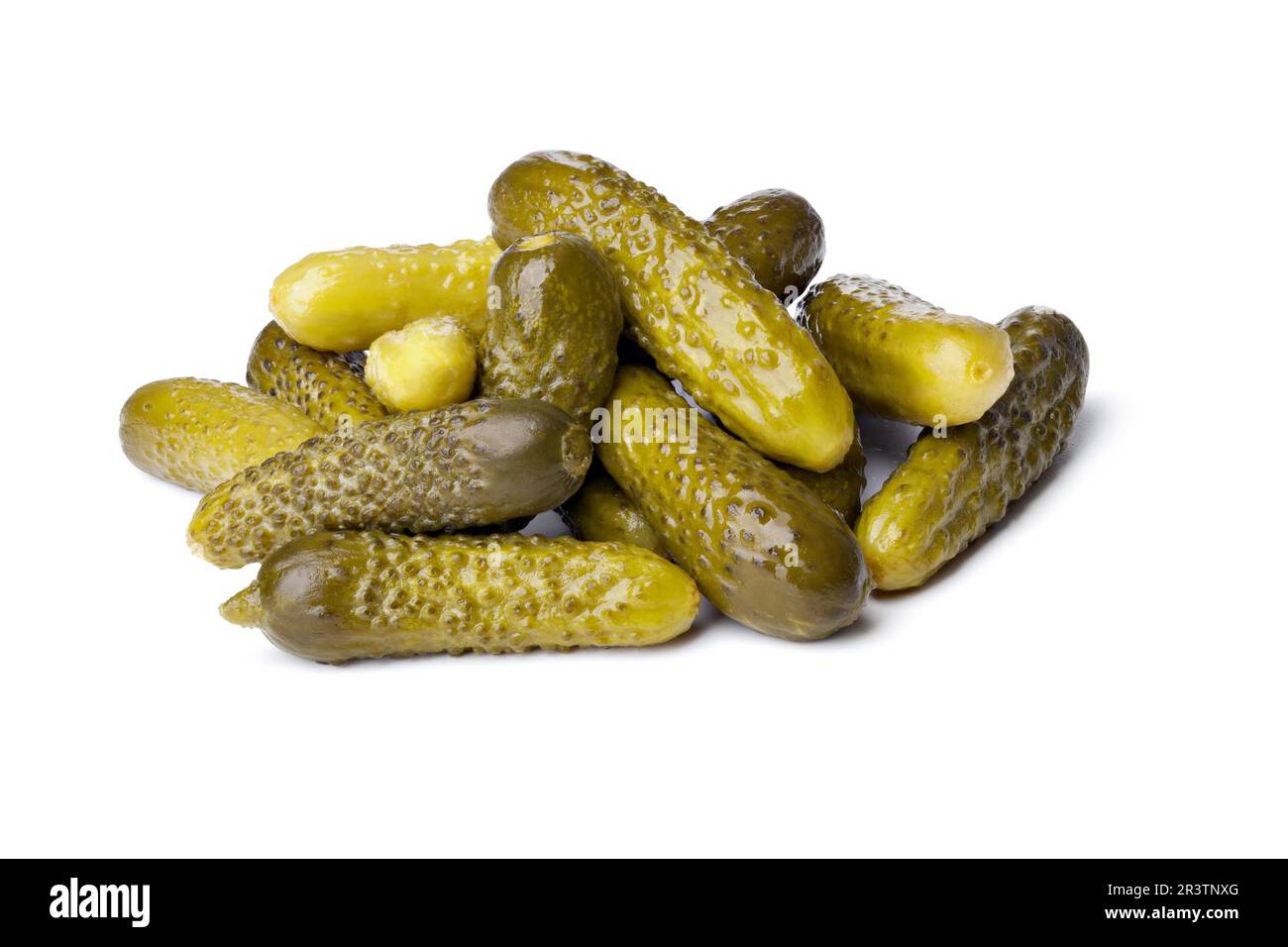 Concombres sur fond blanc Banque D'Images