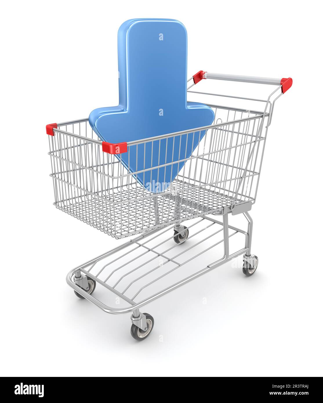 Flèche bleue dans votre panier Banque D'Images