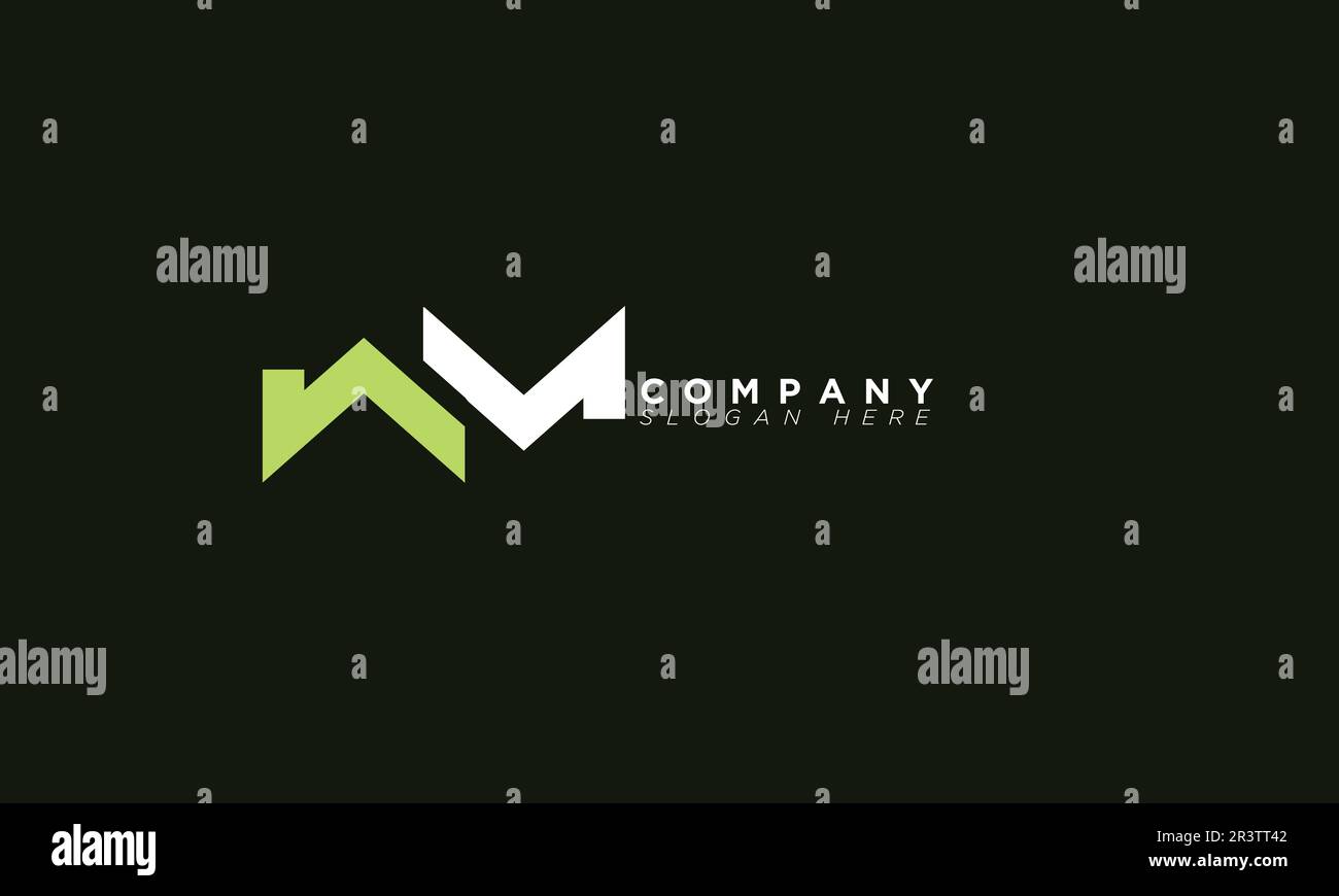 WM lettres Alphabet initiales logo monogramme Illustration de Vecteur