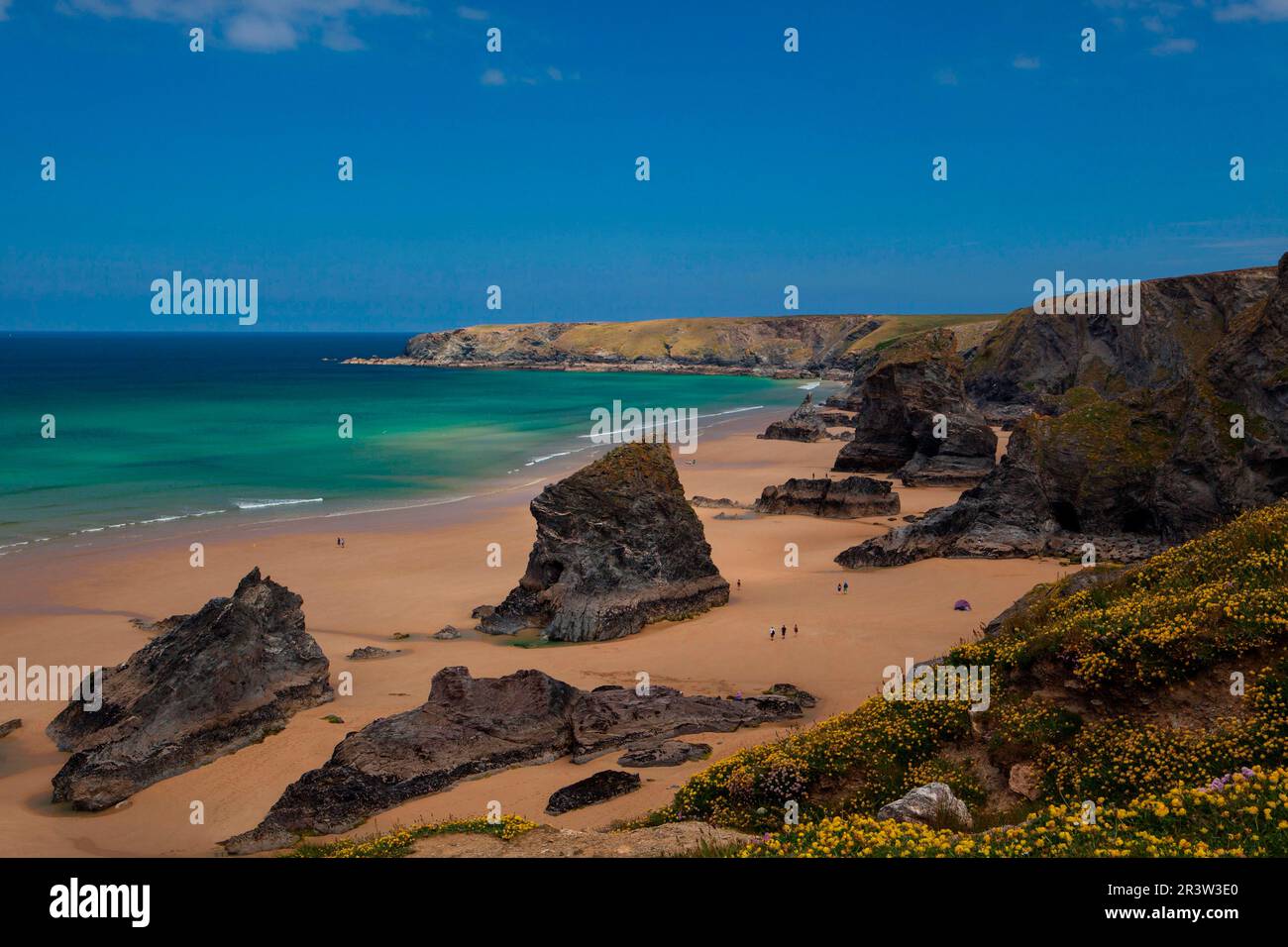 Bedrithan Steps, Newquay, Cornwall, Angleterre, Royaume-Uni Banque D'Images