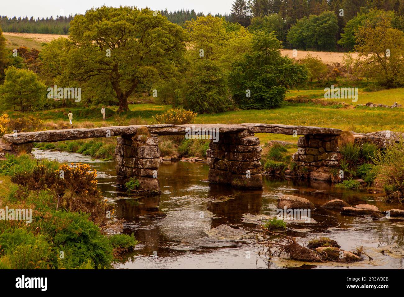 Pont, Postbridge, Dartmoor, Devon, Angleterre, Royaume-Uni Banque D'Images