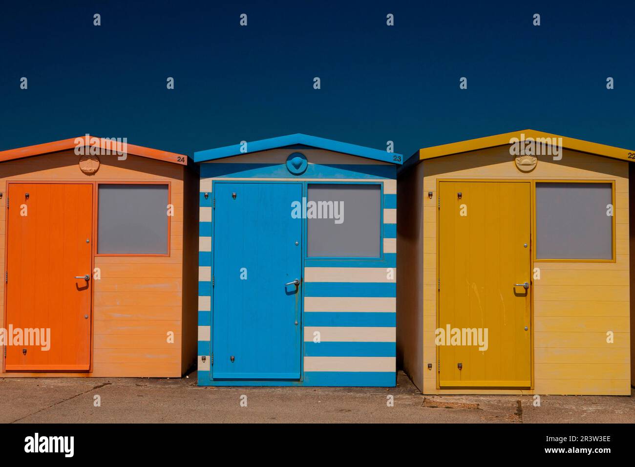 Bath Houses, Seven Sisters, Seaford, Sussex, Angleterre, Royaume-Uni Banque D'Images