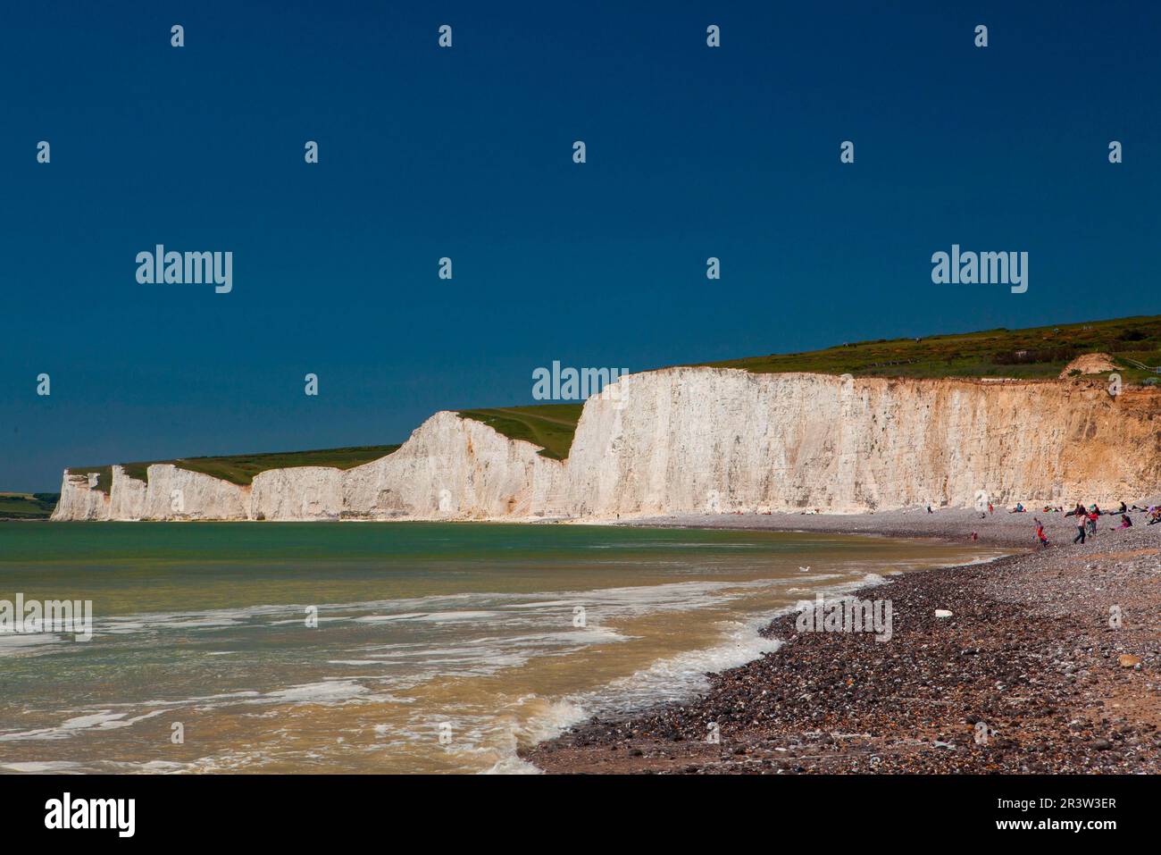 Falaises de craie, Seven Sisters, Seaford, Sussex, Angleterre, Royaume-Uni Banque D'Images