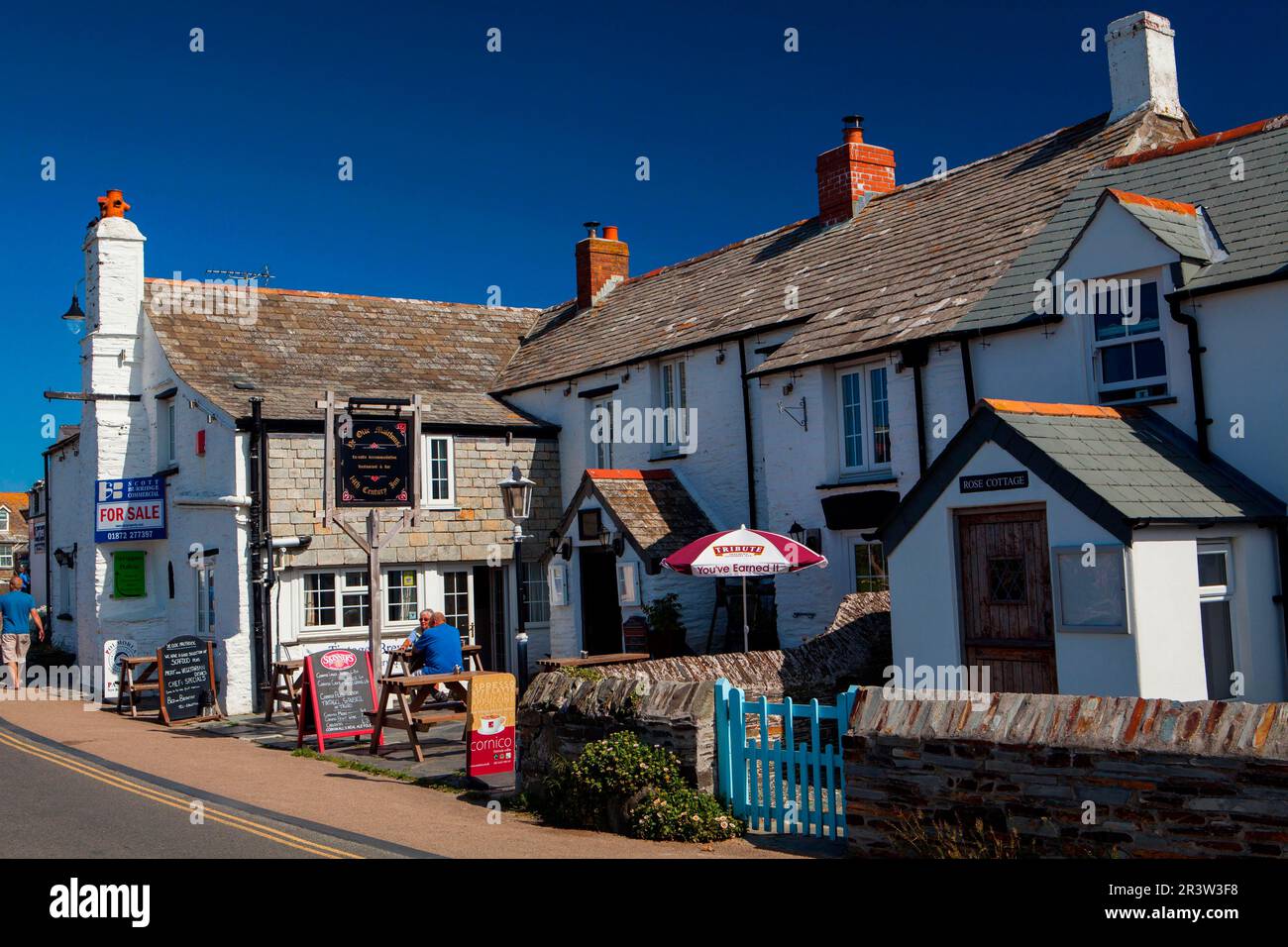Pub, Tintagel, Cornwall, Angleterre, Royaume-Uni Banque D'Images