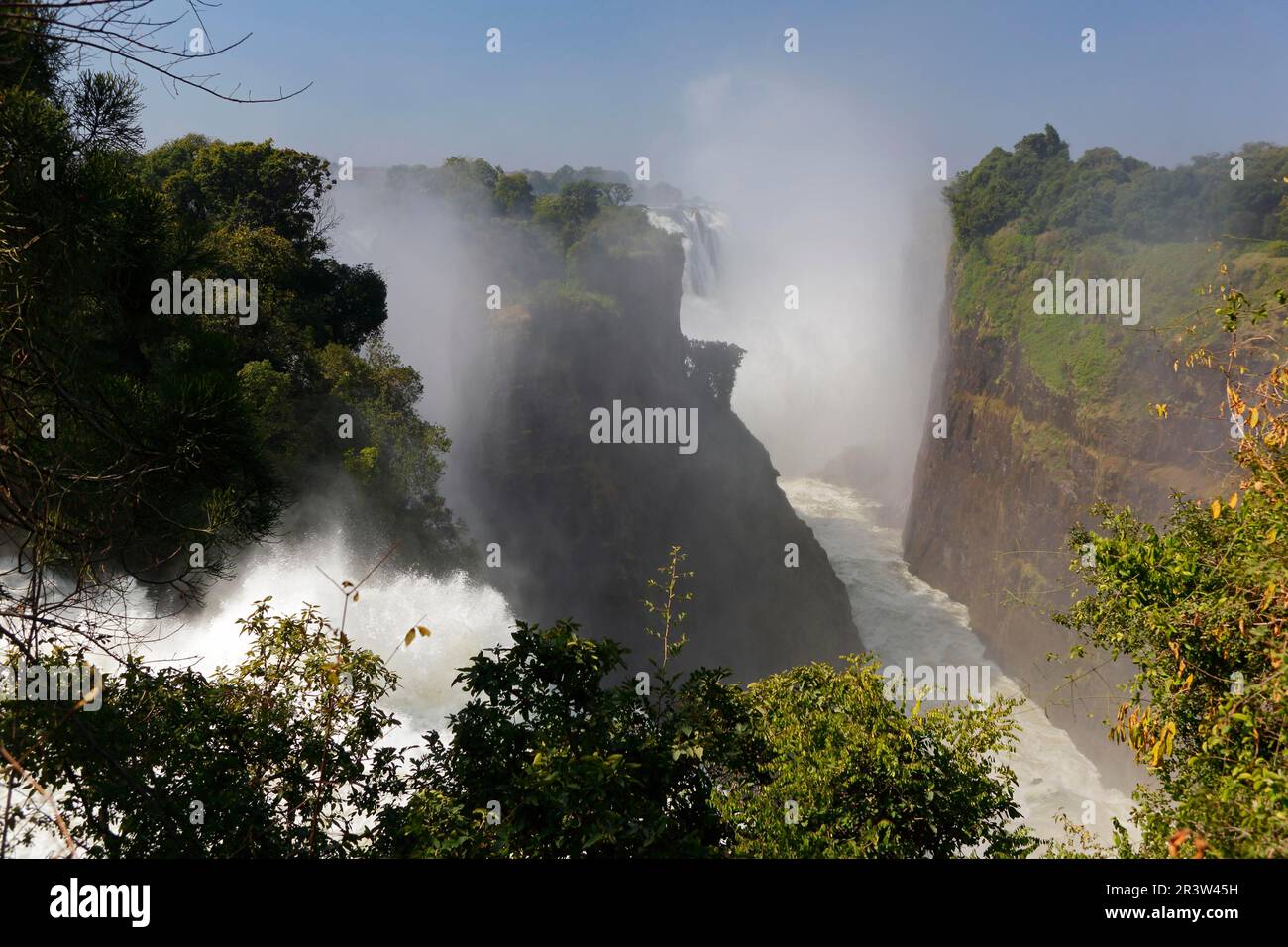 Victoria Falls, Zambèze, Victoria Falls, Zimbabwe Banque D'Images