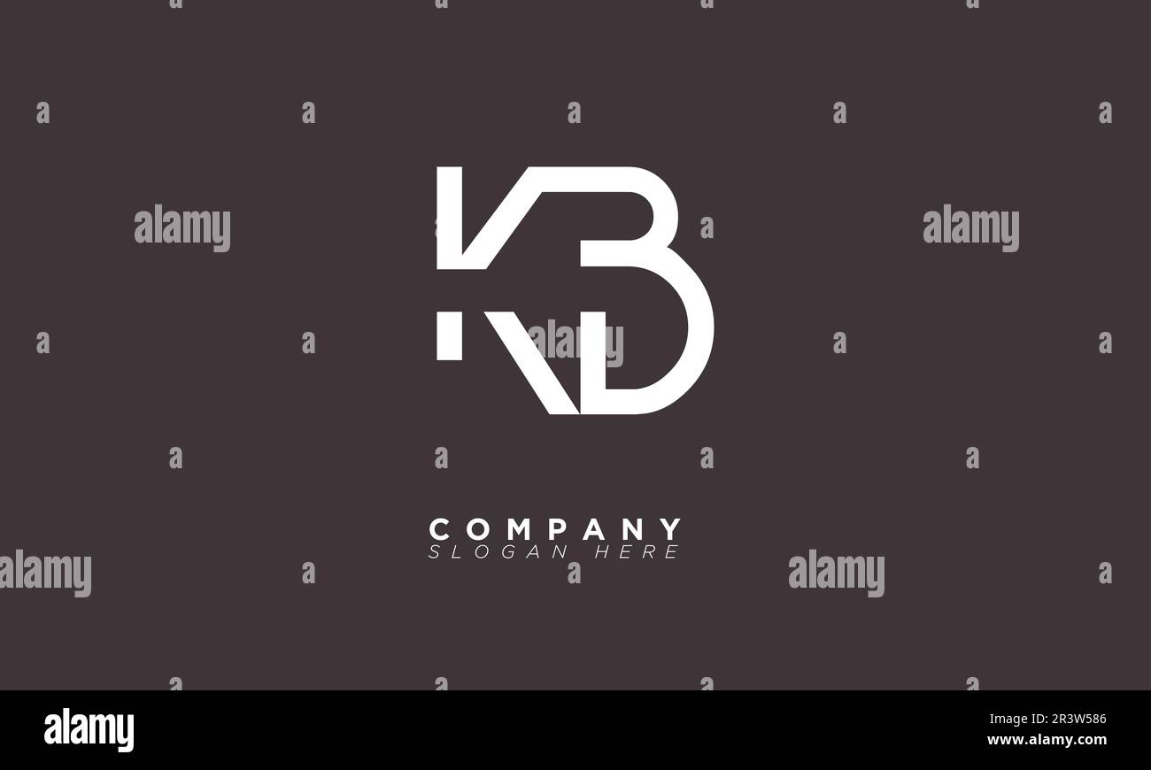 KB lettres alphabétiques initiales logo monogramme Illustration de Vecteur