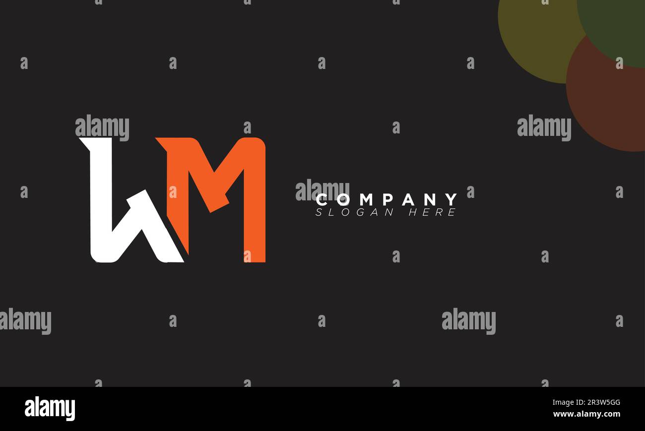 WM lettres Alphabet initiales logo monogramme Illustration de Vecteur