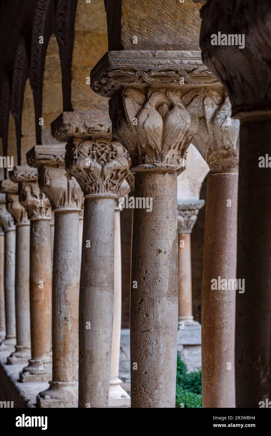 Cloître de Santo Domingo de Silos, province de Burgos, Espagne Banque D'Images