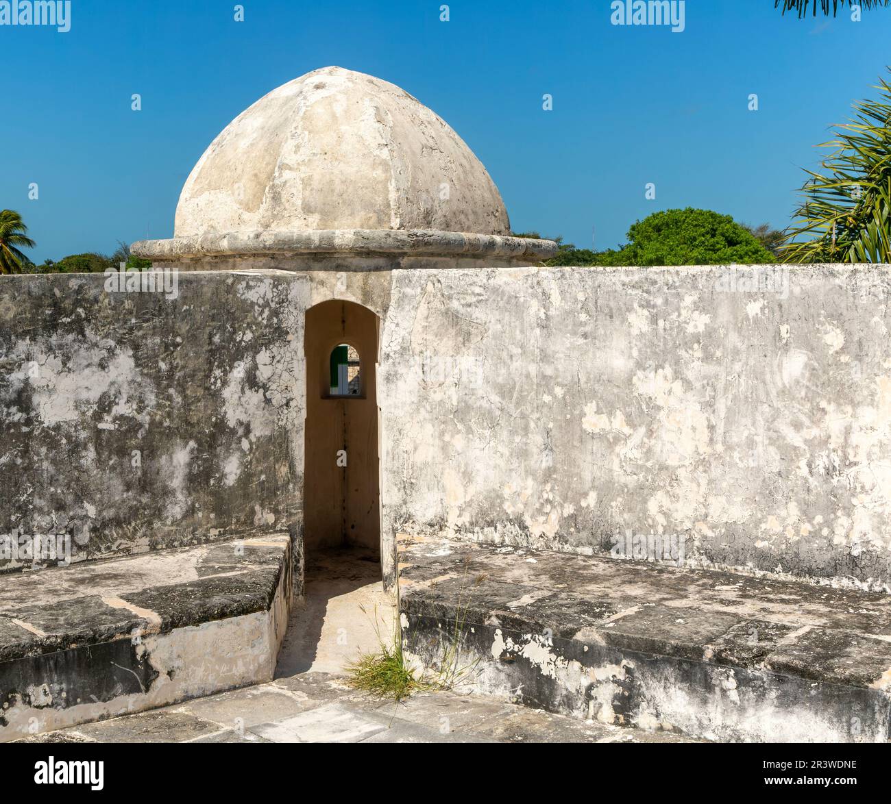 Fortifications l'architecture militaire espagnole des remparts de la ville, ville de Campeche, État de Campeche, Mexique Banque D'Images