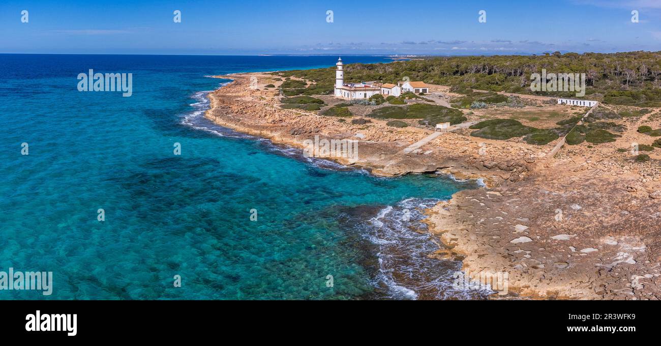 Phare de Cap de ses Salines Banque D'Images