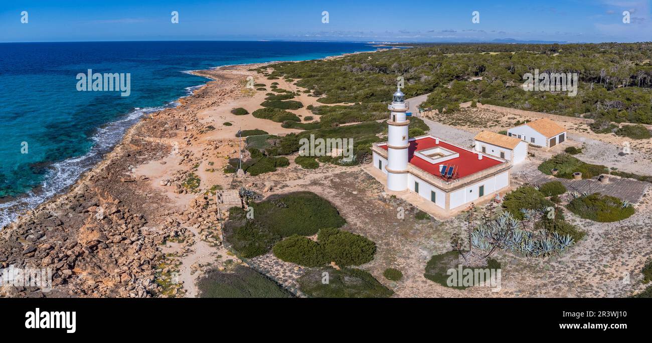 Phare de Cap de ses Salines Banque D'Images