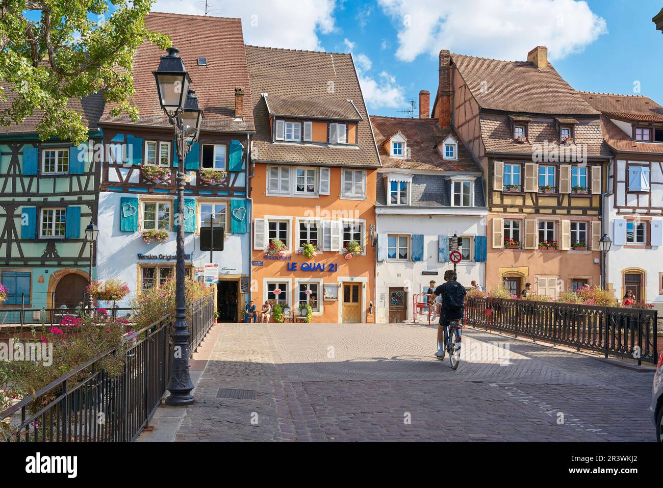 La vieille ville médiévale pittoresque et colorée de Colmar, en Alsace Banque D'Images