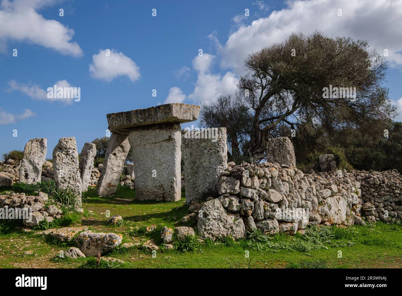 Site préhistorique de TalatÃ­ de Dalt Banque D'Images