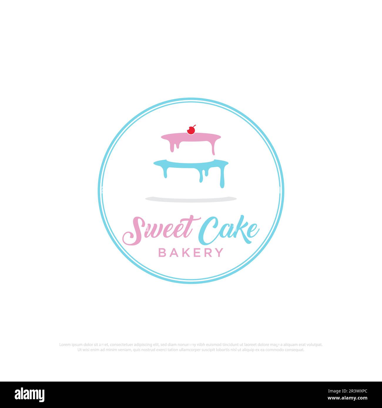 Logo Sweet Cupcake vector, logo de boulangerie logo Icon inspiration. peut être utilisé comme symboles, identité de marque, icônes ou autres Illustration de Vecteur