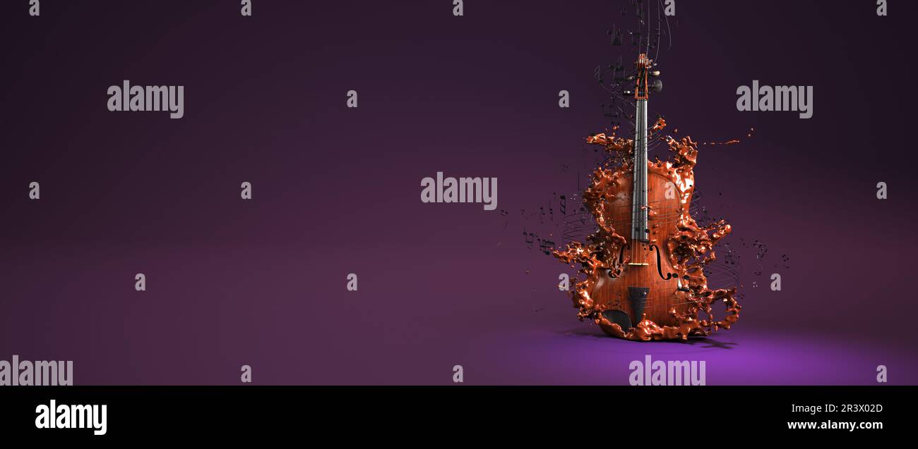 Partitions de violon Banque D'Images